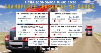 Ficha Econ&oacute;mica Transporte Terrestre de Carga Junio 2020: Se Adelanta Pol&iacute;tica para Renovar Veh&iacute;culos de Carga con m&aacute;s de 20 A&ntilde;os.